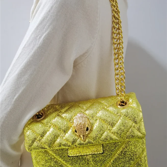 Luxury Shiny Glitter Mini Golden Women Handbag Bling Sequin Quilted Fashion Cross Body Bag