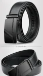 DINISITON Men's PU Leather Belt Automatic Buckle Popular Business High Quality Fashion