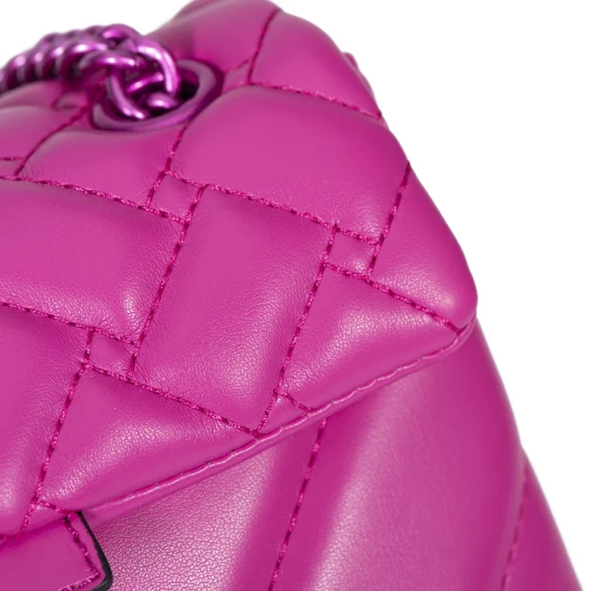 Luxury Design Lady Handbag Pink Pu Leather Women Purse Small Square Bag In Rhomboid Shape Cross Body Bag Shoulder Bag