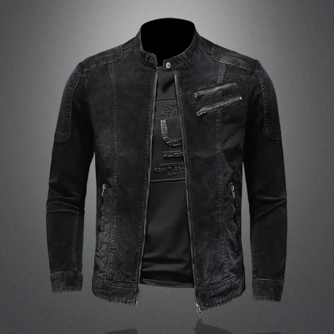 Men's velvet denim jacket, handsome top coat, the main promotion, explosive new trend, spring and autumn