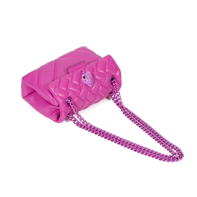 Luxury Design Lady Handbag Pink Pu Leather Women Purse Small Square Bag In Rhomboid Shape Cross Body Bag Shoulder Bag