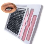 Mixed Length Cluster Lashes Kit, DIY Self Application, Individual Eyelashes with Glue, Fluffy False Eyelashes, Eyelash Extension