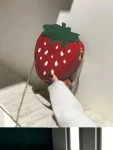 Strawberry crossbody bag for women, leather beautiful design, fashion sense, personality