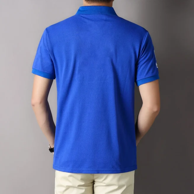 Luxury Fashion Pure Cotton Polo Shirt Men Ropa Sportswear Casual Football Blue Paris Countryman Embroidery Golf Top