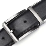 Men's genuine leather double-sided belt, men's luxury strap, laser engraving, retro pin buckle, high quality, new fashion