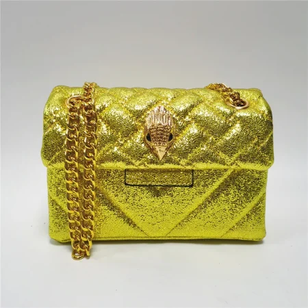 Luxury Shiny Glitter Mini Golden Women Handbag Bling Sequin Quilted Fashion Cross Body Bag