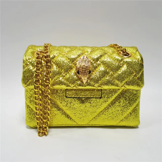 Luxury Shiny Glitter Mini Golden Women Handbag Bling Sequin Quilted Fashion Cross Body Bag