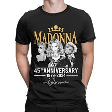 Summer Men Women Madonna Singer Pop Classic Music T Shirt Outfits 100% Cotton T-shirt