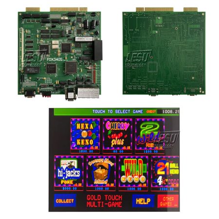 Green motherboard Fox 340s series Gold touch multi-game slot gaming motherboard Plug Type US Plug