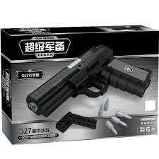 22514 327Pcs Qsz92 Semi Automatic Pistol Arms Model 1:1 Black Gun Building Block Brick Toy
