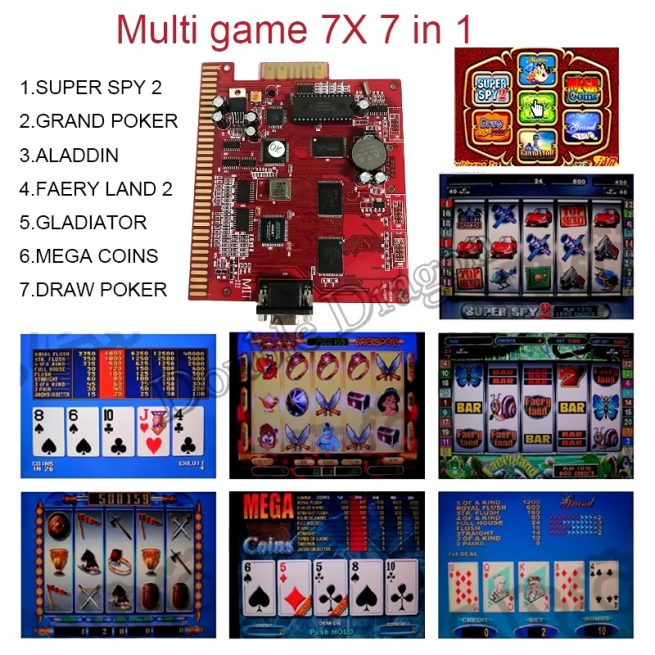 7X In 1 Mutilgame 1PK Mainboard For LCD Slot Game Machine
