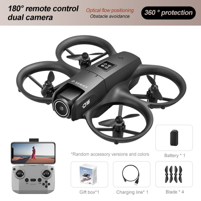 Xiaomi D16 Mini Drone 8K HD Dual Camera Aerial Aircraft Obstacle color black