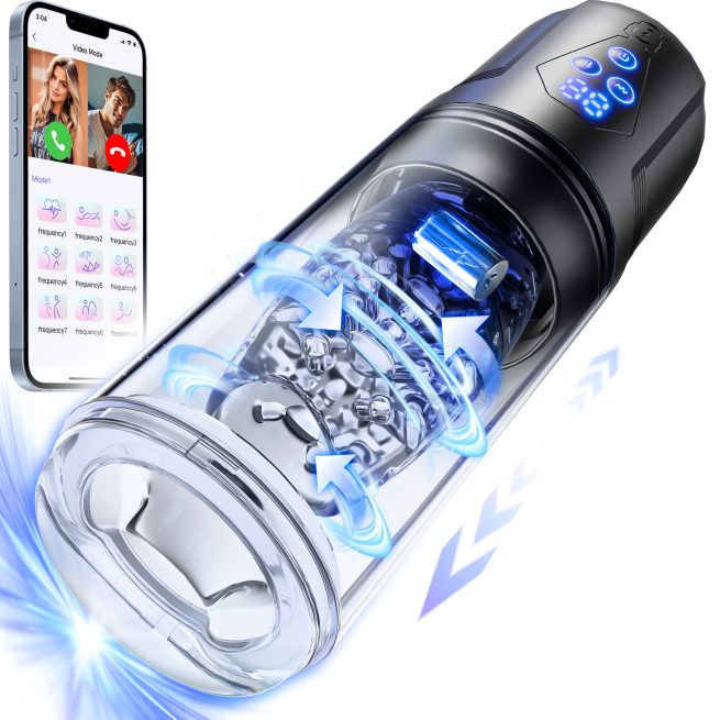 Upgrade 3 in 1 Male Masturbator Sex Toy with App Control Realistic