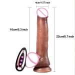 Telescopic Vibrator Dildo Heating Realistic Big Penis Female
