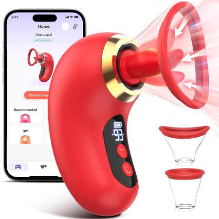 APP Control Clitoral Sucker Vibrator Tongue Licking Nipple Vagina