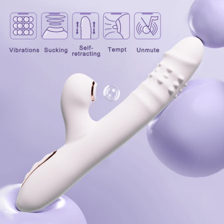 Vibrator Thrusting Dildo with multiple vibration/sucking modes, Multifunctional