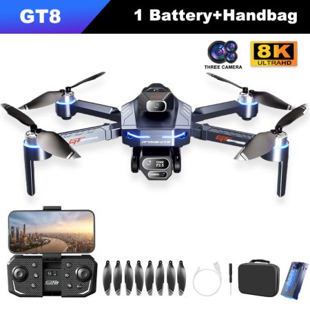 New Professional 8K HD Three Camera Drone GT8 RC Drone