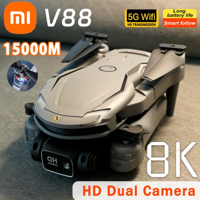 Xiaomi Original V88 Drone 8K 5G GPS Professional HD Aerial Photography color black