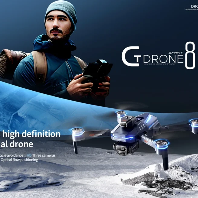 New Professional 8K HD Three Camera Drone GT8 RC Drone