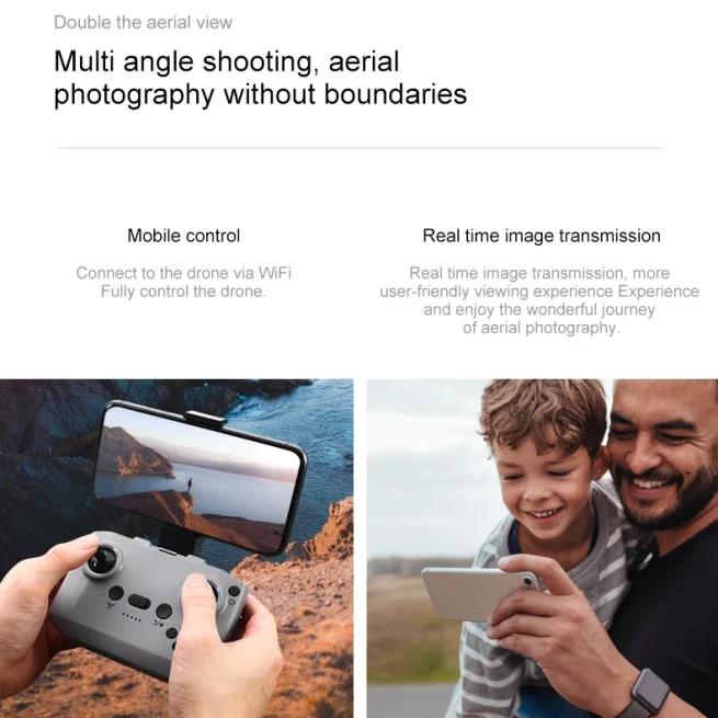 Xiaomi D16 Mini Drone 8K HD Dual Camera Aerial Aircraft Obstacle color black