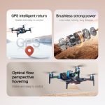 NEW XT808 Screen Display 5G Optical Flow GPS Folding Drone With WIFI