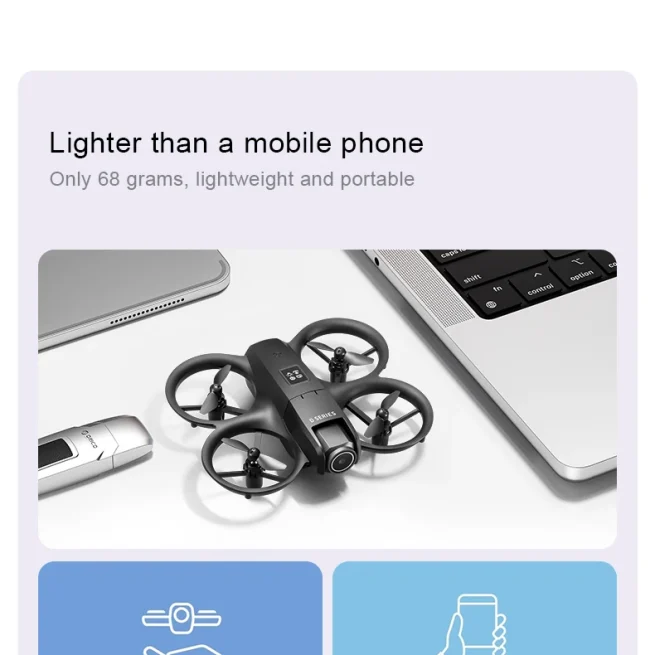 Xiaomi D16 Mini Drone 8K HD Dual Camera Aerial Aircraft Obstacle color black