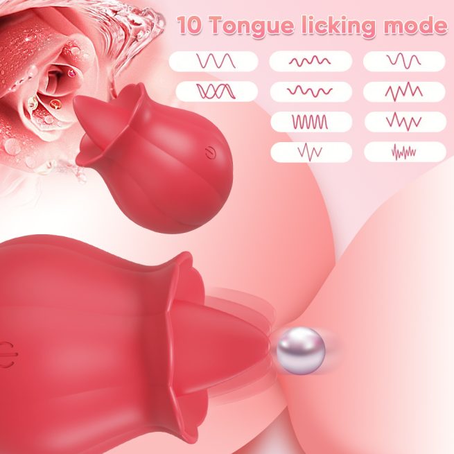 Sex Toys Vibrator Nipple Vagina Tongue Licking Stimulator Massager