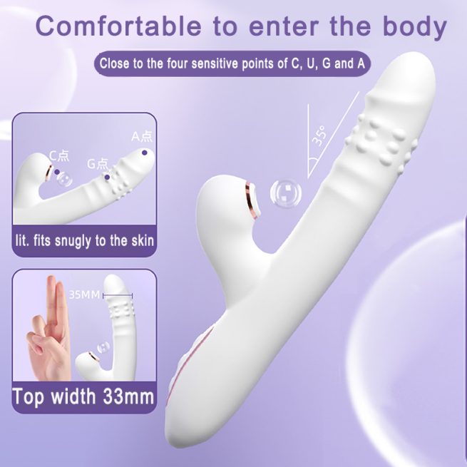 Vibrator Thrusting Dildo with multiple vibration/sucking modes, Multifunctional