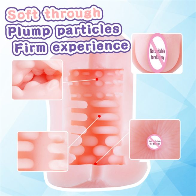 Male Masturbation Cup Erotic Product Portable Sex Doll Pocket Pussy Anal Vagina 2 IN 1