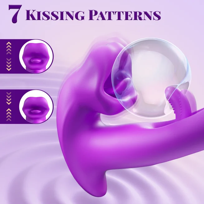 2 in 1 Realistic Lips Clitoris Vibrator for Woman G Spot Sex Toy
