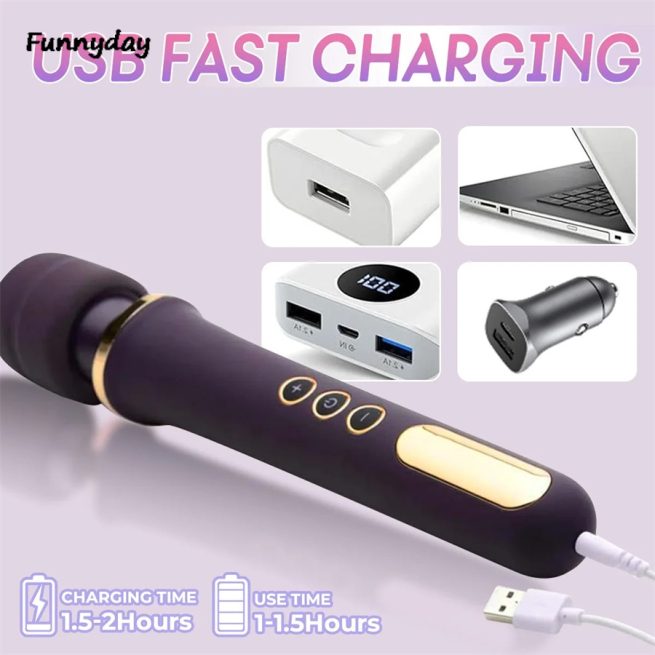 10 Speed Powerful AV Stick Big Vibrator Handheld Magic Wand Vibrator G