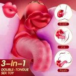 Vibrator Adult Sex Toys for Women 4 in 1 Tongue Thrusting Vibrators