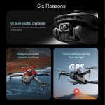 V168 PRO Max GPS Drone 8K Professional HD Dual Camera Screen 360°