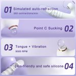 Vibrator Thrusting Dildo with multiple vibration/sucking modes, Multifunctional
