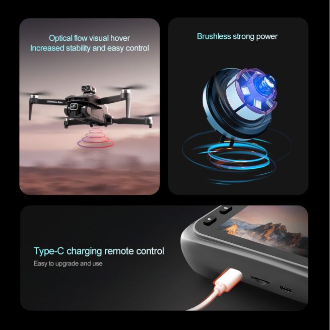 V168 PRO Max GPS Drone 8K Professional HD Dual Camera Screen 360°