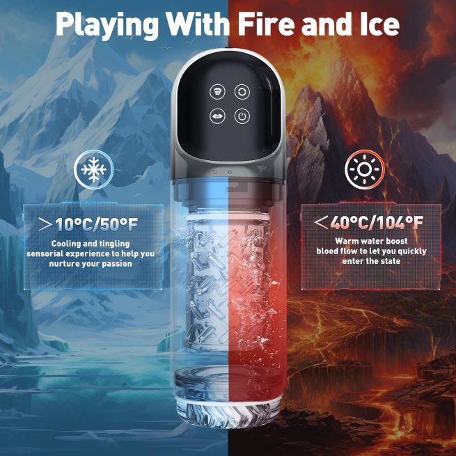 LCD Automatic Sucking Licking Male Masturbator Penis Pump