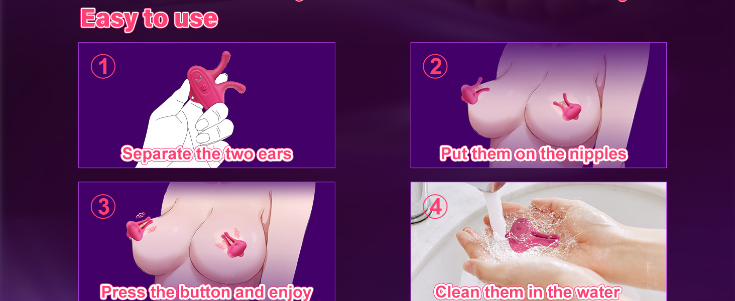 Nipple Vibrator Vibrating Nipple Clamps Women Sex Toys Clip Breast