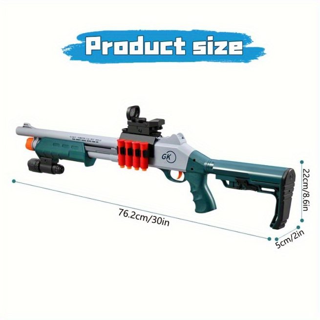 Soft Bullet Sniper Rifle with Scope Toy JH2027C Shell Throwing Toy