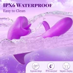 2 in 1 Realistic Lips Clitoris Vibrator for Woman G Spot Sex Toy