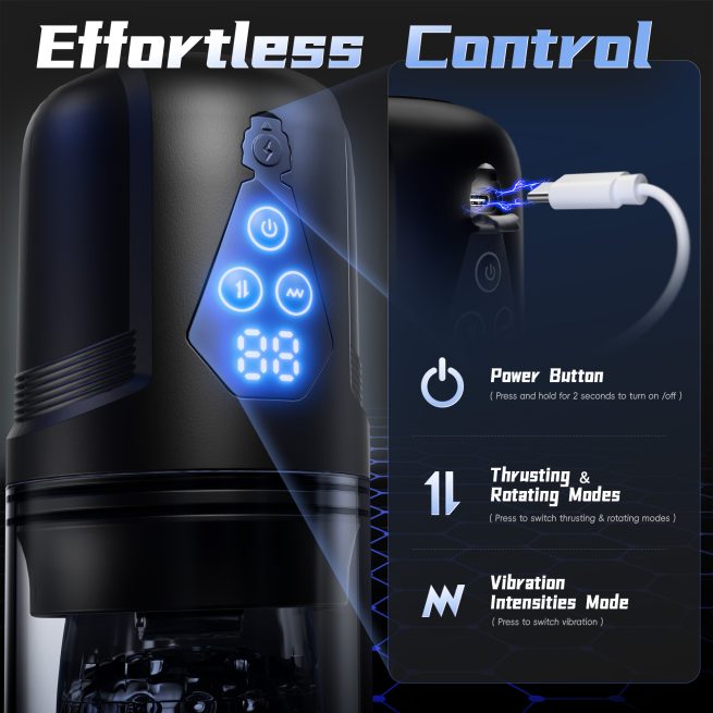Upgrade 3 in 1 Male Masturbator Sex Toy with App Control Realistic