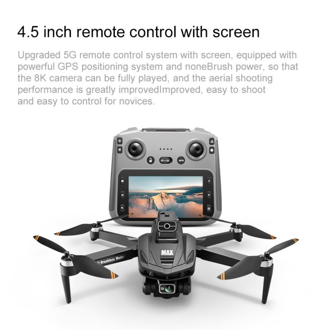 V168 PRO Max GPS Drone 8K Professional HD Dual Camera Screen 360°