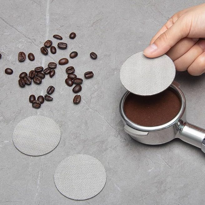 51mm Coffee Filter Plate Replacement Backflush Filter Mesh Screen for Coffee Machine Handle Puck Screen
