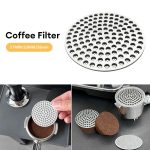 51mmReusable Metal Double Coffee Filter Fine Mesh Heat Resistant Coffee Puck Screen Professional Espresso