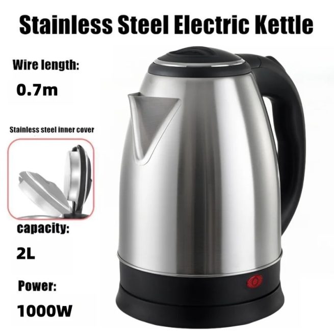 2L Electric Kettle Stainless Steel Kitchen Appliances Smart Kettle 1500W Whistle Kettle Samovar Tea Coffee Thermo Pot Gift