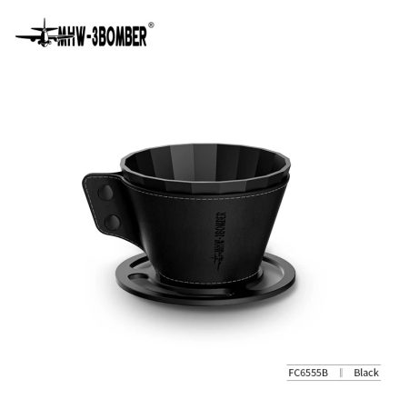 MHW-3BOMBER Pour Over Coffee Dripper Cone Filters with PU Protection Drip Coffee Maker For 155 Cake