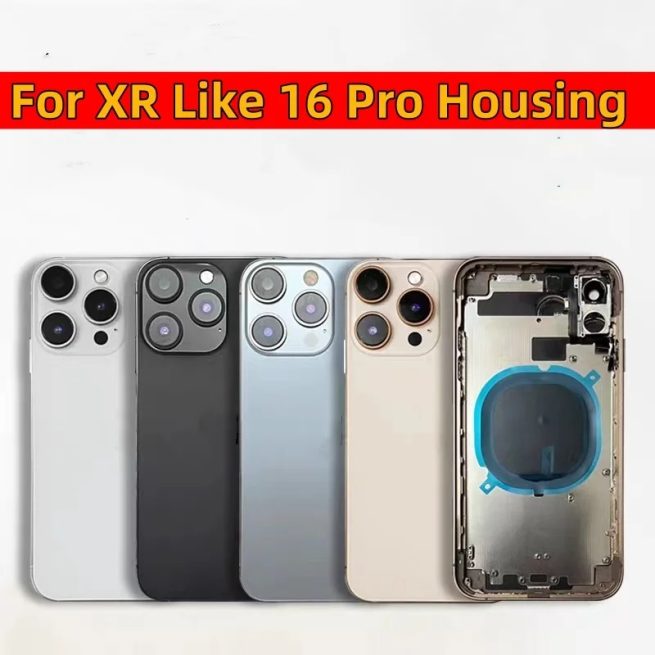 housing For XR Like 16 Pro Housing XR Up To 16 Pro Housing Back DIY Back Cover Housing Battery Middle Frame Replacement