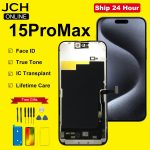 JCH AAAA Grade LCD Display For iPhone 15 Pro Max Screen Replacement Support Face ID True Tone Incell