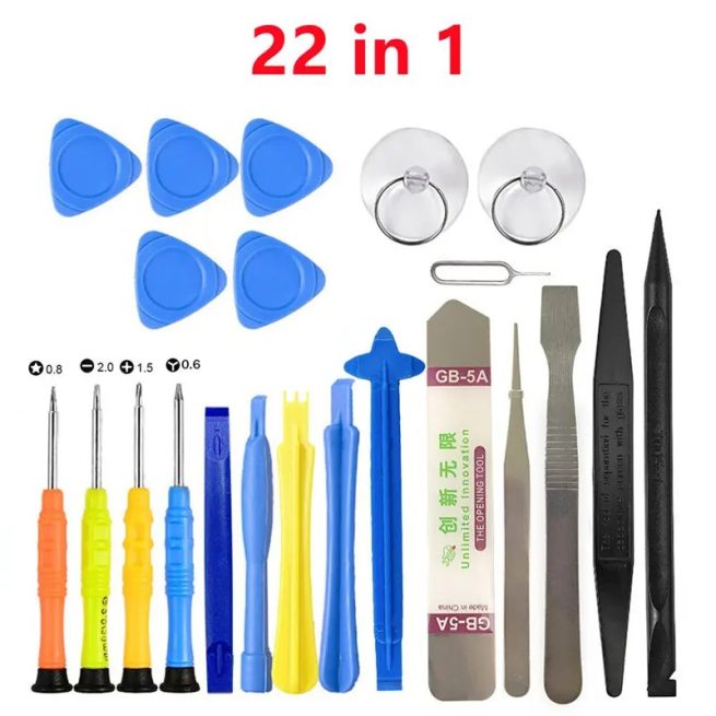 22 in 1 Repair Opening Tools Kit Spudger Pry Screwdriver Set for Mobile Phone Tablet Computer Disassemble Hand Tool Set