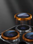 Orange Metal Glass Camera Lens Protector For IPhone 15 16 Pro Max Plus 15Pro 16Pro Women Ring Lens Cover