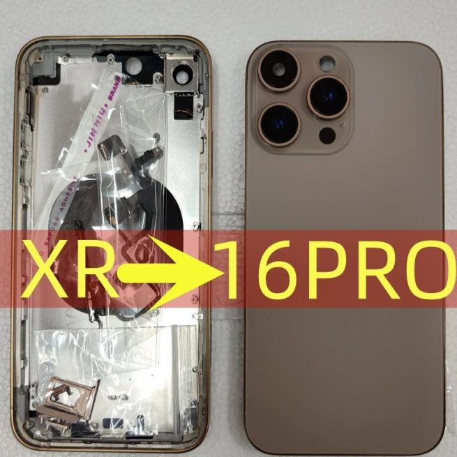 housing For XR Like 16 Pro Housing XR Up To 16 Pro Housing Back DIY Back Cover Housing Battery Middle Frame Replacement
